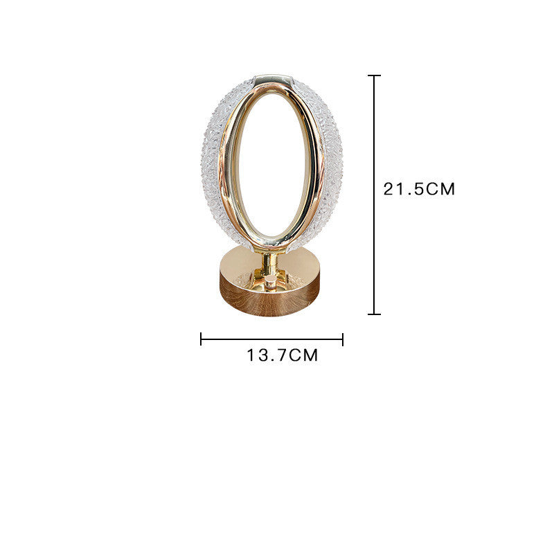 Size guide diagram of Star Eye Crystal Touch Lamp