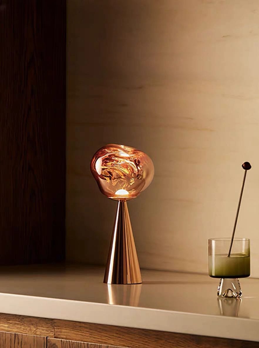 Melt Portable Dimmable Led Table Lamp - rose gold
