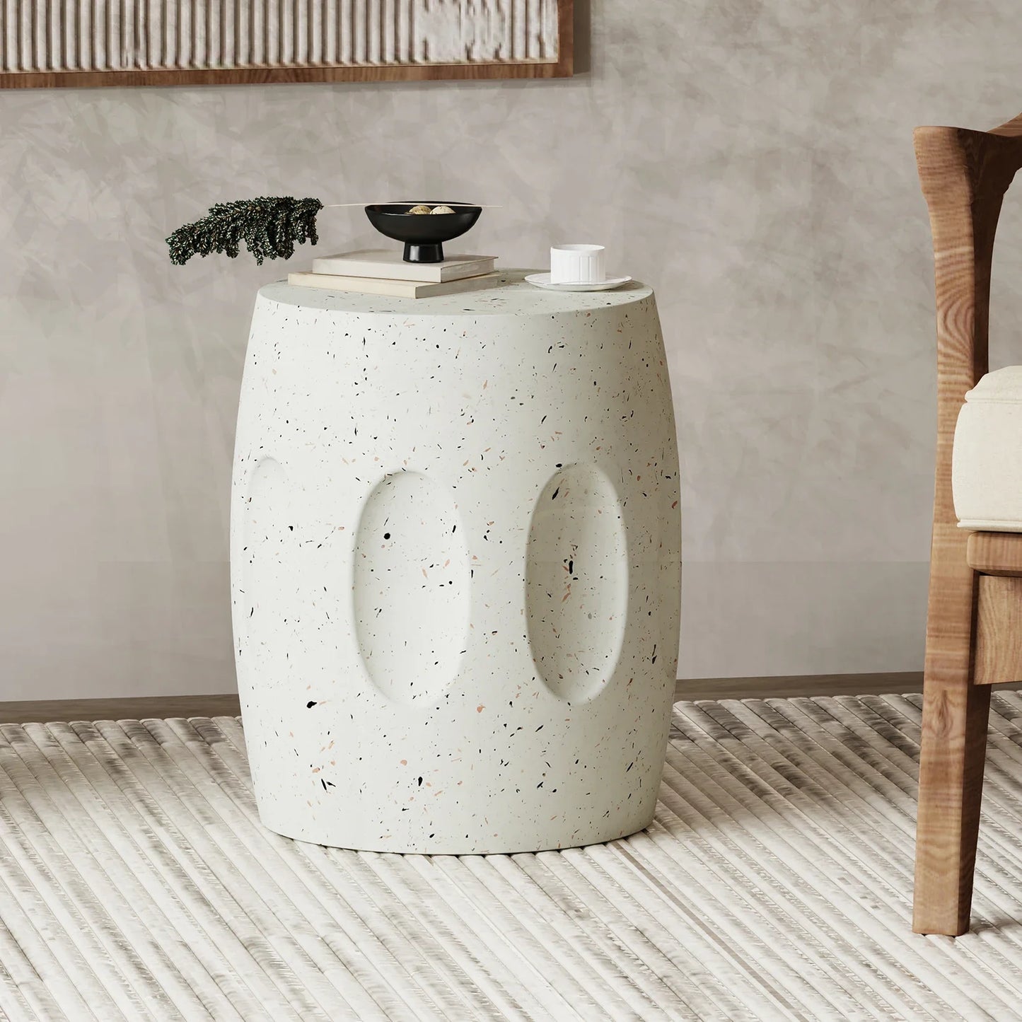Minimalist Concrete Accent Table