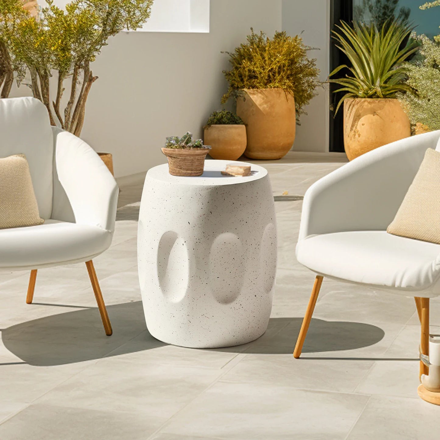 Minimalist Concrete Accent Table