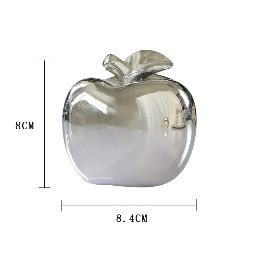 Golden Silver Apple Ceramic Ornaments